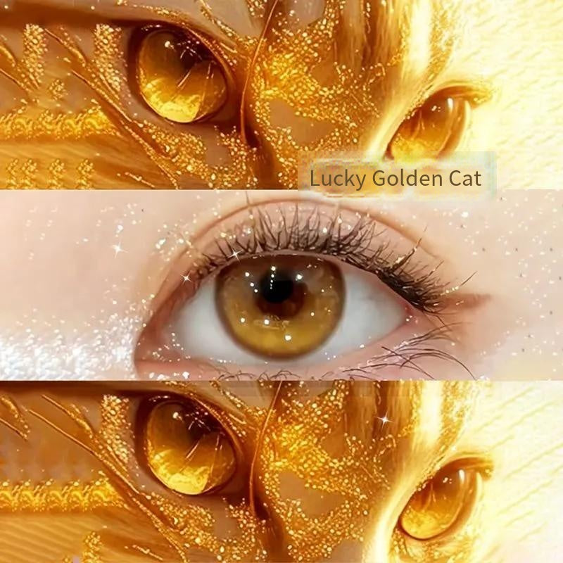 Natural beauty lucky little golden cat beauty contact lens pure desire style contact lens temperament network celebrity all-match fresh(2)