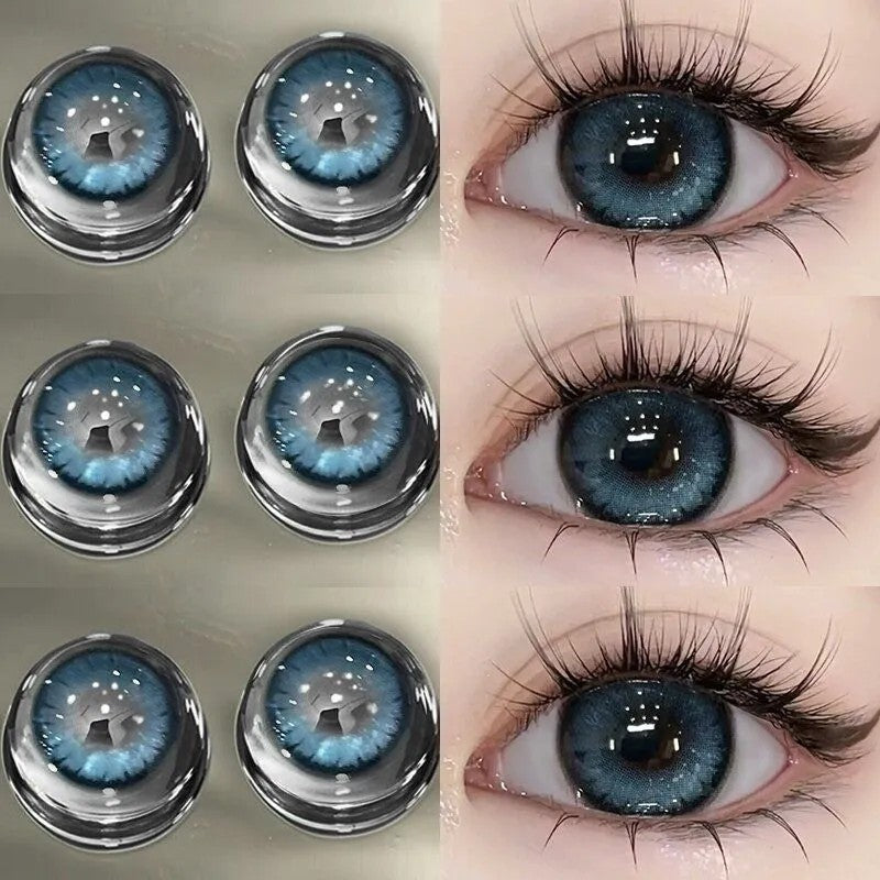 Natural beauty mixed green color contact lenses European and American style hot contact lenses small and large diameter on the eyes color does not hurt the eyes