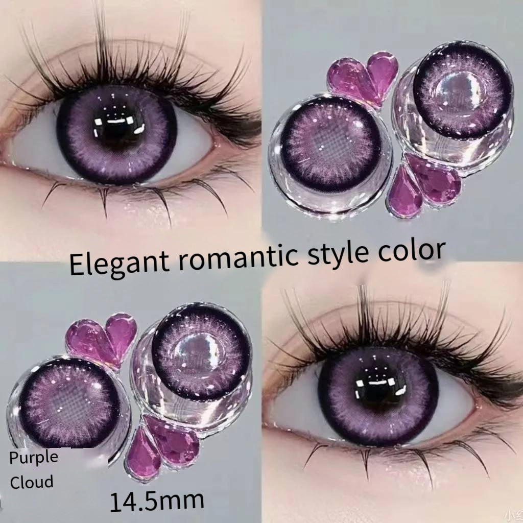 Natural beauty Fantasy Dream Fairy green high light beauty contact lens 14.5 large diameter contact lens small diameter with degree genuine （1）