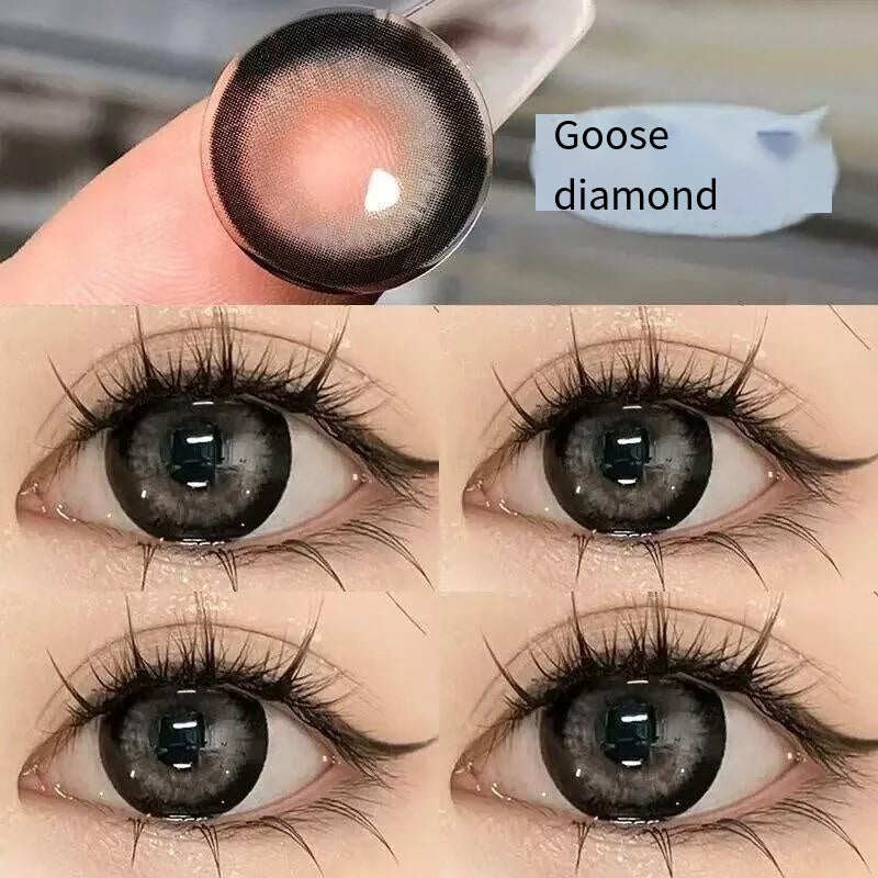 Natural beauty mixed green color contact lenses European and American style hot contact lenses small and large diameter on the eyes color does not hurt the eyes