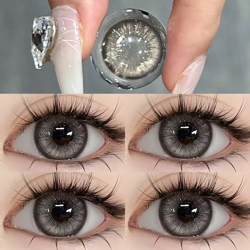 Natural beauty mixed green color contact lenses European and American style hot contact lenses small and large diameter on the eyes color does not hurt the eyes