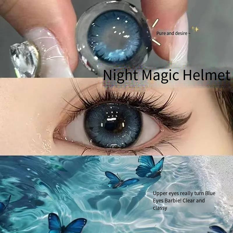 Natural beauty Fantasy Dream Fairy green high light beauty contact lens 14.5 large diameter contact lens small diameter with degree genuine （1）