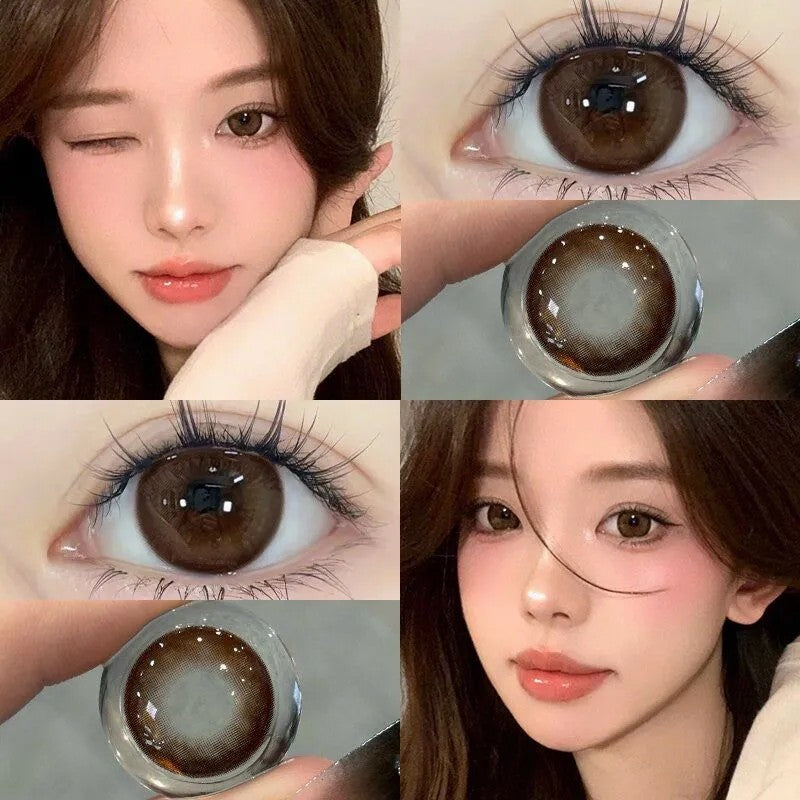 Natural beauty Fantasy Dream Fairy green high light beauty contact lens 14.5 large diameter contact lens small diameter with degree genuine （1）