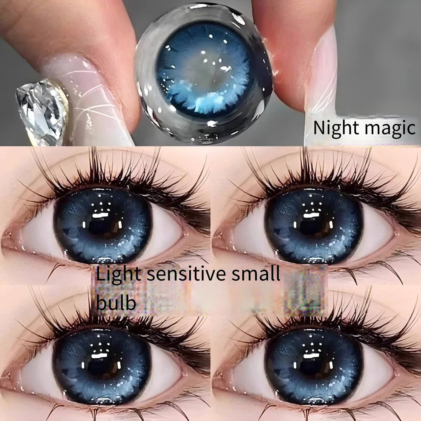 Mysterious sea beauty lenses, blue beauty lenses, contact lenses for beginners, small and large diameter, half a year, throw out to play, anti-fatigue