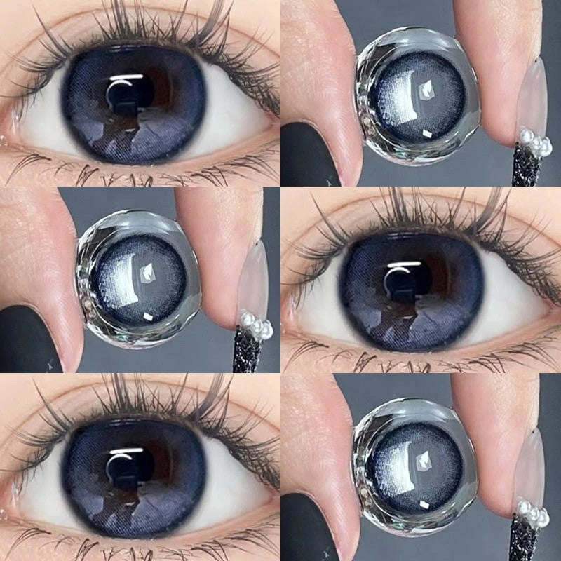 Mysterious sea beauty lenses, blue beauty lenses, contact lenses for beginners, small and large diameter, half a year, throw out to play, anti-fatigue