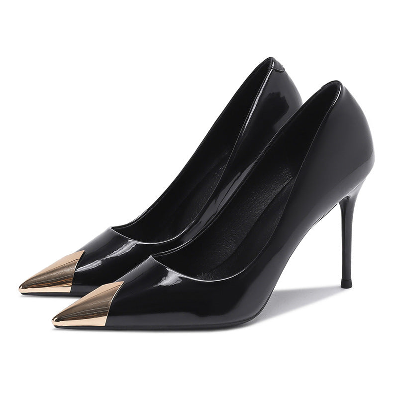 [In Stock] French Style Black High Heels Women's Pointed-Toe Elegant Lady Stiletto Heels 2024 Autumn Sexy