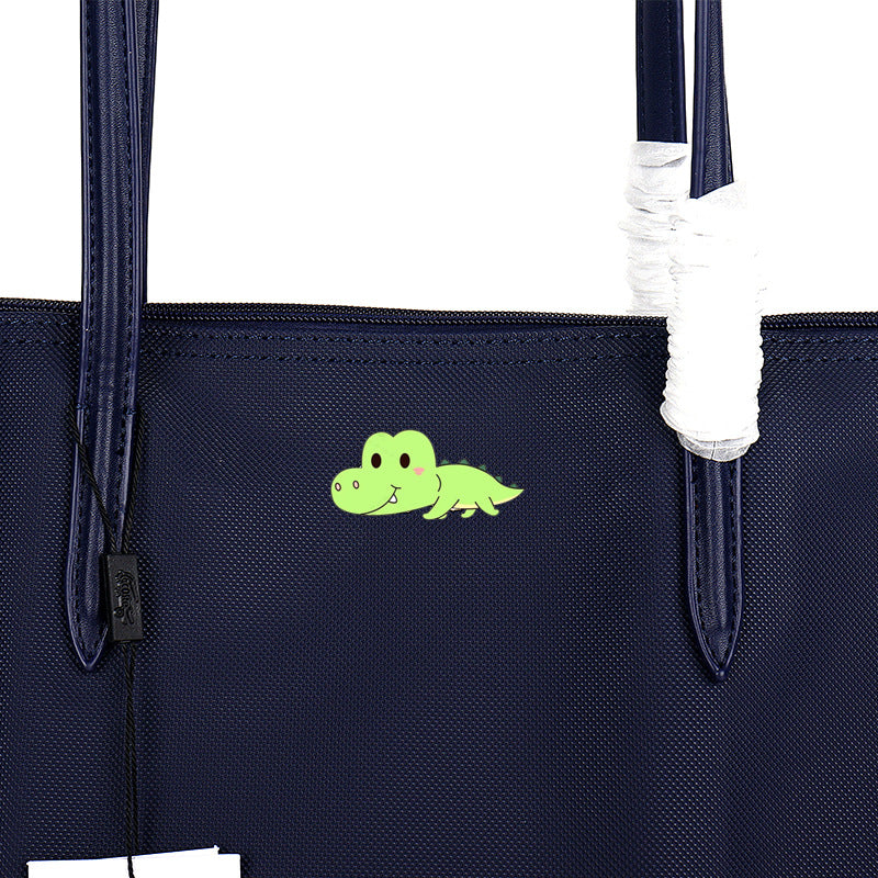 New French evil fish tote bag foreign trade crocodile bag simple handbag fashionable commuter bag versatile shoulder bag