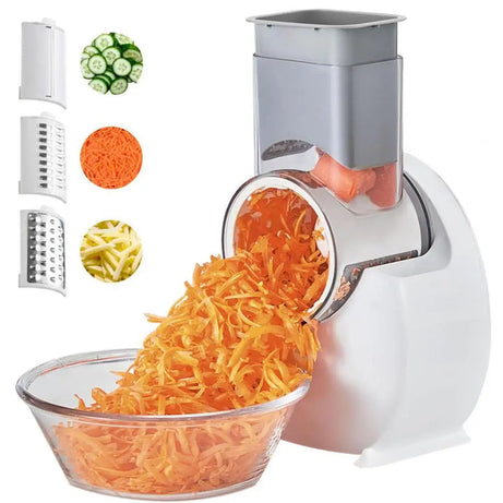 Durable Electric Veggie Chopper, Grater, and Food Slicer