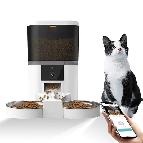 Automatic Pet Feeder (4L, Dual Bowl)